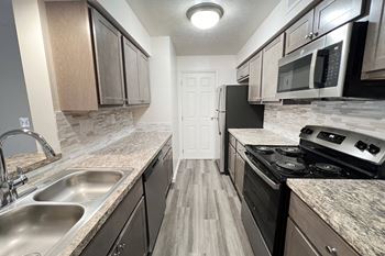 Our apartments have a modern kitchen with stainless steel appliances